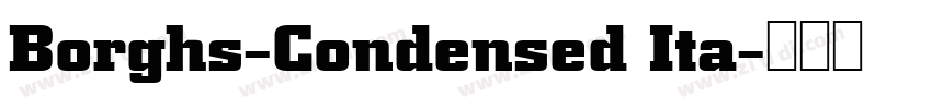 Borghs-Condensed Ita字体转换